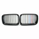 Καρδιές Μάσκας Για Bmw 3 E36 90-96 Με Μονή Γρίλια Tri-color / Μαύρο Γυαλιστερό 2 Τεμάχια