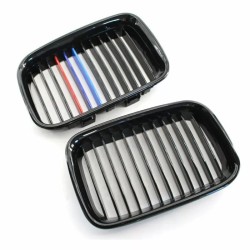 Καρδιές Μάσκας Για Bmw 3 E36 90-96 Με Μονή Γρίλια Tri-color / Μαύρο Γυαλιστερό 2 Τεμάχια Καρδιές Μάσκας Για Bmw 3 E36 90-96 Με Μονή Γρίλια Tri-color / Μαύρο Γυαλιστερό 2 Τεμάχια