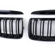 Καρδιές Μάσκας Για Bmw 3 E90 /E91 05-08 M4 Look Με Διπλή Γρίλια Μαύρο Γυαλιστερό 4 Τεμάχια