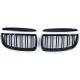 Καρδιές Μάσκας Για Bmw 3 E90 /E91 05-08 M4 Look Με Διπλή Γρίλια Μαύρο Γυαλιστερό 4 Τεμάχια