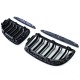 Καρδιές Μάσκας Για Bmw 3 E90 /E91 05-08 M4 Look Με Διπλή Γρίλια Μαύρο Γυαλιστερό 4 Τεμάχια