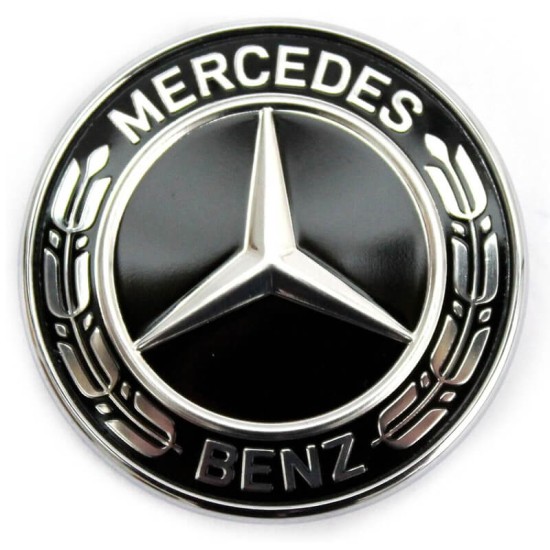 Σήμα Τάπα Μάσκας Mercedes-Benz S-Class W222 13-20 Γνήσιο A0008171901 38mm Μαύρο