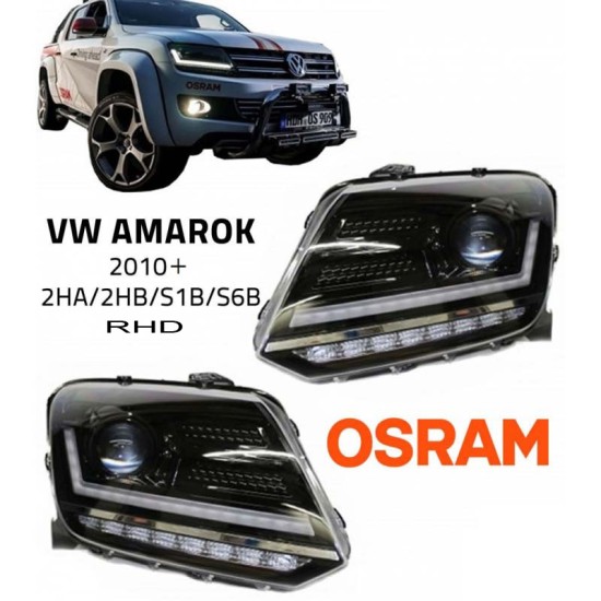 Μπροστινά Φανάρια Set Για Vw Amarok 2010+ DRL Full Led Halogen Version Μαύρα LEDHL107-BK RHD (Δεξιοτίμονα) Osram Ledriving Μπροστινά Φανάρια Set Για Vw Amarok 2010+ DRL Full Led Halogen Version Μαύρα LEDHL107-BK RHD (Δεξιοτίμονα) Osram Ledriving