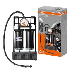 Τρόμπα Αέρος Ποδιού Διπλή Με Μανόμετρο Μεταλλική 7Bar 100psi Osram OFP20ESN