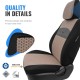 Καλύμματα Αυτοκινήτου Otom Smart Design Universal Ύφασμα / Δερματίνη Σετ Εμπρός / Πίσω 11 Τεμαχίων Μαύρο / Μπεζ SLTSMT106-NZ