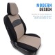 Καλύμματα Αυτοκινήτου Otom Smart Design Universal Ύφασμα / Δερματίνη Σετ Εμπρός / Πίσω 11 Τεμαχίων Μαύρο / Μπεζ SLTSMT106-NZ
