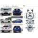 Body Kit Για Bmw X3 F25 2011-2017 Upgrade To X3M Competition F97 LCI Look Με Προυλακτήρες, Φτερά, Καπό, Φανάρια