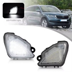 Φως Καθρέπτη Για  Skoda Octavia 2017-2020  , Superb 2015-2023, Karoq 2017+, Kodiaq 2016+, VW T-roc 2018+ SMD Led 6000K Λευκά 2 Τεμάχια
