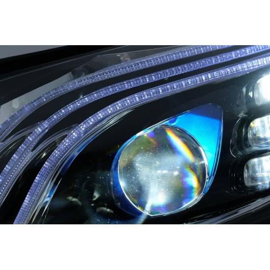 Μπροστινά Φανάρια Set Για Mercedes-Benz C-Class W205 14-20 Upgrade To Maybach Full Led DRL Μαύρα Με Μοτέρ Carner Μπροστινά Φανάρια Set Για Mercedes-Benz C-Class W205 14-20 Upgrade To Maybach Full Led DRL Μαύρα Με Μοτέρ Carner