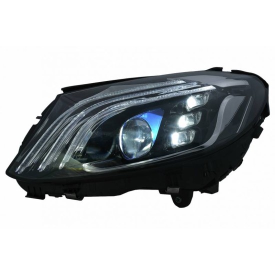 Μπροστινά Φανάρια Set Για Mercedes-Benz C-Class W205 14-20 Upgrade To Maybach Full Led DRL Μαύρα Με Μοτέρ Carner Μπροστινά Φανάρια Set Για Mercedes-Benz C-Class W205 14-20 Upgrade To Maybach Full Led DRL Μαύρα Με Μοτέρ Carner