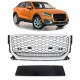 Μάσκα Για Audi Q2 (GA) PreFacelift 2016-2020 RSQ2 Look Κυψελωτή Ασημί /  Μαύρο 1 Τεμάχιο