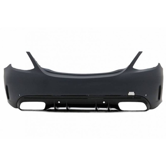 Body Kit Για Mercedes-Benz C-Class W205 14-20 Sedan Amg C63s Facelift Look Με Μάσκα & Μπούκες Black Edition