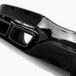 Diffuser Πίσω Προφυλακτήρα Για Mercedes-Benz E-Class W213 16-19 Με Amg Line Προφυλακτήρα Μαύρο Amg 63 Look Με Μαύρες Μπούκες