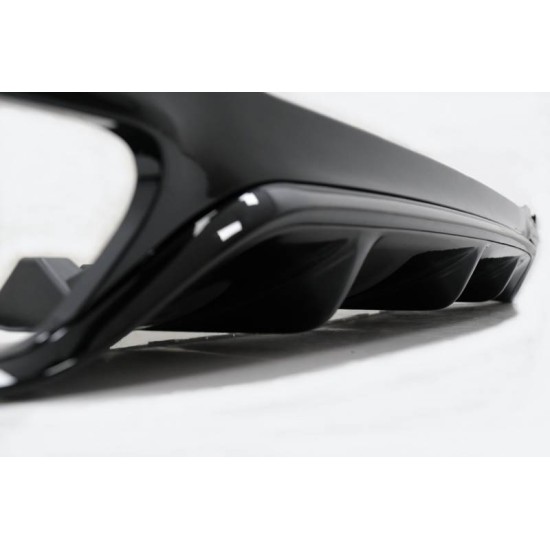 Diffuser Πίσω Προφυλακτήρα Για Mercedes-Benz E-Class W213 16-19 Με Amg Line Προφυλακτήρα Μαύρο Amg 63 Look Με Μαύρες Μπούκες