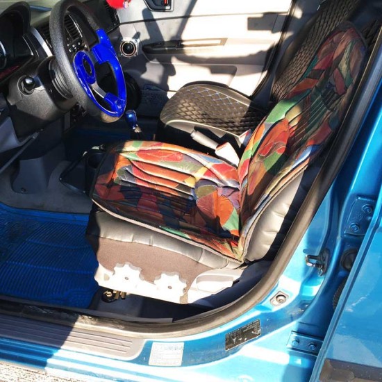 Πλατοκάθισμα Αυτοκινήτου ''Camouflage'' 100% Δερμάτινο Καφέ-Εμπριμέ 1 Τεμάχιο 11049