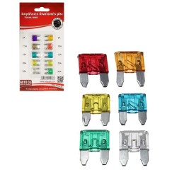 Ασφάλειες Αυτοκινήτου Διχαλωτές Mini Σε Καρτέλα Σετ 10 Τεμάχια Ασφάλειες Αυτοκινήτου Διχαλωτές Mini Σε Καρτέλα Σετ 10 Τεμάχια