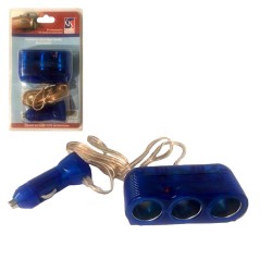 Προέκταση Αναπτήρα Τριπλή Μπλε 15421 1 Τεμάχιο