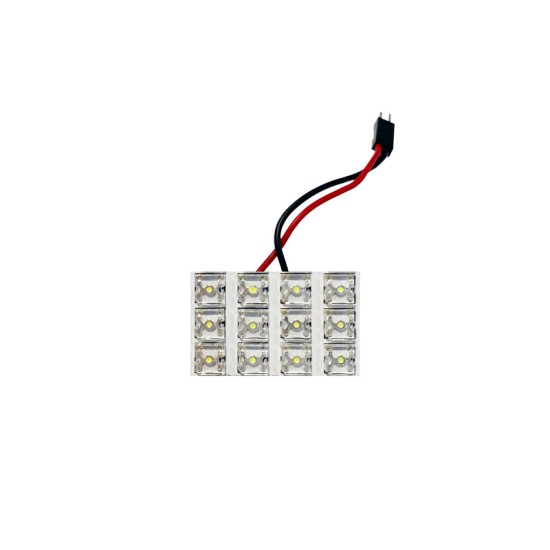 Led Πλαφονιέρας 12 Led 24volt Με 5 Αντάπτορες Λευκό 1 Τεμάχιο