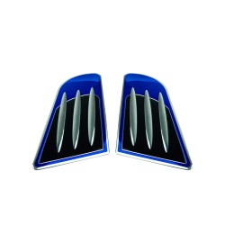 Αεραγωγοί Φτερών Πλαϊνοί Διακοσμητικοί Αυτοκόλλητοι Μπλε / Χρώμιο 16x8.5cm 2 Τεμάχια Αεραγωγοί Φτερών Πλαϊνοί Διακοσμητικοί Αυτοκόλλητοι Μπλε / Χρώμιο 16x8.5cm 2 Τεμάχια
