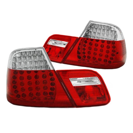Πισινά Φανάρια Set Για Bmw 3 E46 Coupe 99-03 Led Red/Crystal Depo