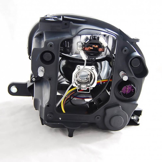 Μπροστινά Φανάρια Set Για Fiat 500 07-15 Projectors H7 Χρωμίου Με Μοτέρ Depo