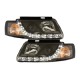 Μπροστινά Φανάρια Set Για Vw Passat 3B 96-00 DRL Μαύρα H1/H1 Sonar