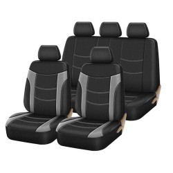 Καλύμματα Υφασμάτινα Super Sport All In One Μαύρο/Γκρι Σετ Εμπρός-Πίσω 11 Τεμάχια