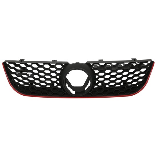 Μάσκα Για Vw Polo 9N3 05-09 GTI Look Κυψελωτή Με Κόκκινο Σιρίτι 1 Τεμάχιο
