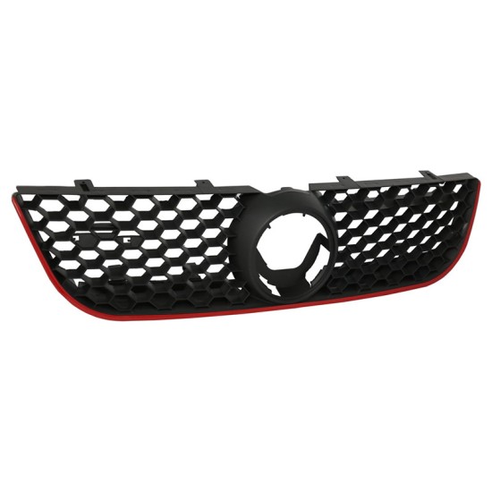 Μάσκα Για Vw Polo 9N3 05-09 GTI Look Κυψελωτή Με Κόκκινο Σιρίτι 1 Τεμάχιο