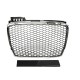 Μάσκα Για Audi A4 B7 04-07 RS4 Look Κυψελωτή Χρώμιο/Μαύρο Ματ 1 Τεμάχιο