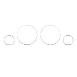 Δαχτυλίδια Καντράν Για Bmw 5 E34 87-94, 7 E32 86-94 Ασημί Ματ