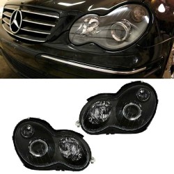 Μπροστινά Φανάρια Set Για Mercedes-Benz C-Class W203 00-07 Projectors Μαύρα H7/H7 Με Ρυθμιστή Αέρος Depo Μπροστινά Φανάρια Set Για Mercedes-Benz C-Class W203 00-07 Projectors Μαύρα H7/H7 Με Ρυθμιστή Αέρος Depo