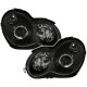 Μπροστινά Φανάρια Set Για Mercedes-Benz C-Class W203 00-07 Projectors Μαύρα H7/H7 Με Ρυθμιστή Αέρος Depo
