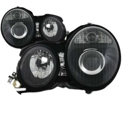 Μπροστινά Φανάρια Set Για Mercedes-Benz E-Class W210 95-98 Projectors Μαύρα H7/H7 Με Ρυθμιστή Αέρος Depo Μπροστινά Φανάρια Set Για Mercedes-Benz E-Class W210 95-98 Projectors Μαύρα H7/H7 Με Ρυθμιστή Αέρος Depo