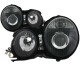 Μπροστινά Φανάρια Set Για Mercedes-Benz E-Class W210 95-98 Projectors Μαύρα H7/H7 Με Ρυθμιστή Αέρος Depo