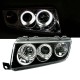 Μπροστινά Φανάρια Set Για Skoda Fabia 6Y 99-07 ccfl Angel Eyes Μαύρα H1/H1 Eagle Eyes