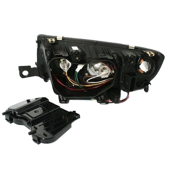 Μπροστινά Φανάρια Set Για Skoda Fabia 6Y 99-07 ccfl Angel Eyes Μαύρα H1/H1 Eagle Eyes