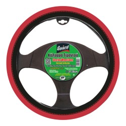 Κάλυμμα Τιμονιού Αυτοκινήτου Δερματίνη Μαύρο/Κόκκινο Medium 37-39cm Κάλυμμα Τιμονιού Αυτοκινήτου Δερματίνη Μαύρο/Κόκκινο Medium 37-39cm