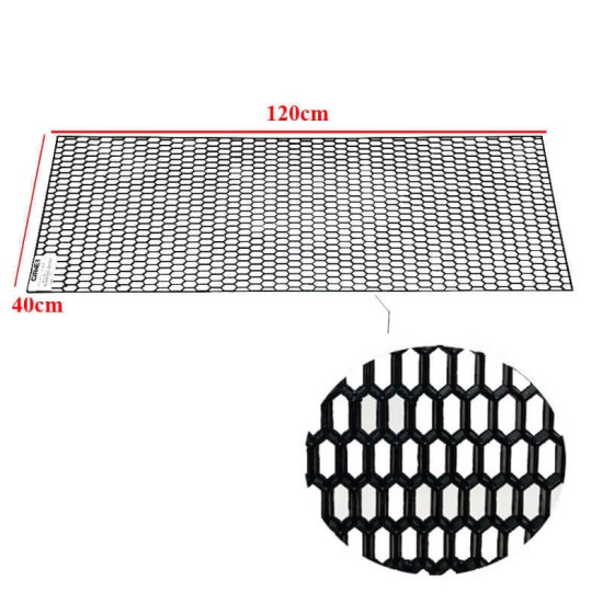 Σίτα Προφυλακτήρα Universal Πλαστική Honeycomb 120x40cm Με Τρύπα 18mm x 8mm Μαύρη