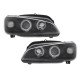 Μπροστινά Φανάρια Set Για Peugeot 106 96-03 Angel Eyes Μαύρα H1/H1 Manual JunYan
