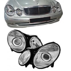 Μπροστινά Φανάρια Set Για Mercedes-Benz E-Class W211 02-06 Χρωμίου Facelift Look H7/H7 (Halogen) Με Μοτέρ Depo Μπροστινά Φανάρια Set Για Mercedes-Benz E-Class W211 02-06 Χρωμίου Facelift Look H7/H7 (Halogen) Με Μοτέρ Depo