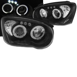 Μπροστινά Φανάρια Set Για Subaru Impreza 02-05 Angel Eyes & Led Μαύρα H3/H1 Manual Junyan Μπροστινά Φανάρια Set Για Subaru Impreza 02-05 Angel Eyes & Led Μαύρα H3/H1 Manual Junyan