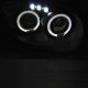 Μπροστινά Φανάρια Set Για Subaru Impreza 02-05 Angel Eyes & Led Μαύρα H3/H1 Manual Junyan