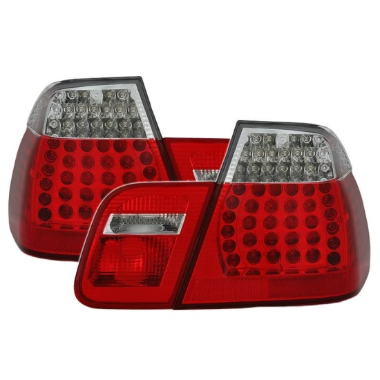 Πισινά Φανάρια Set Για Bmw 3 E46 Sedan 01-05 Led Κόκκινο/Crystal Eagle Eyes