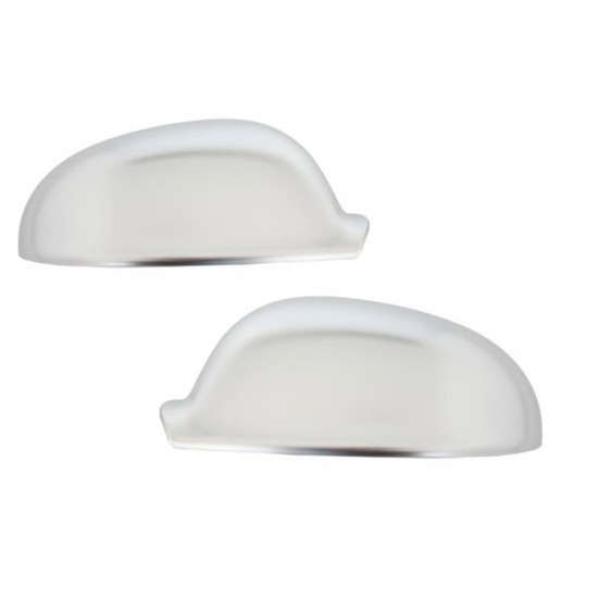 Καπάκια Καθρεφτών Για VW Golf V (5) 03-08 / Jetta 05-10 / Eos 06-08 / Sharan 04-10 / Passat 3BG 04-05 Brushed Aluminium 2 Τεμάχια