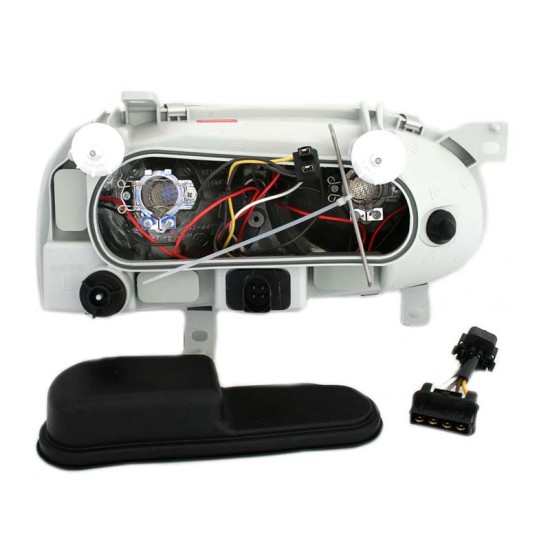 Μπροστινά Φανάρια Set Για Vw Golf 3 92-98 Angel Eyes Χρωμίου H7/H7 Depo