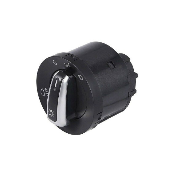 Διακόπτης Φώτων Για Seat Mii 12+ / Alhabra 10+ / VW New Beetle 16+ / Golf V 04-08 , Jetta 05-10 , Up 16+ , Touran 03-15 , Tiguan 07-16 , Transporter 03-19 , Amarok 10+ Μαύρο/Χρώμιο 10 Pin