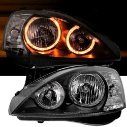 Μπροστινά Φανάρια Set Για Opel Corsa C 00-06 Angel Eyes Μαύρα H7/H7 Depo Μπροστινά Φανάρια Set Για Opel Corsa C 00-06 Angel Eyes Μαύρα H7/H7 Depo