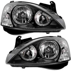 Μπροστινά Φανάρια Set Για Opel Corsa C 00-06 Angel Eyes Μαύρα H7/H7 Depo Μπροστινά Φανάρια Set Για Opel Corsa C 00-06 Angel Eyes Μαύρα H7/H7 Depo