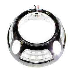Καπάκι Για Προτζέκτορα 2.5" & 3.0" Panamera Look Με Led DRL Χρώμιο 1 Τεμάχιο